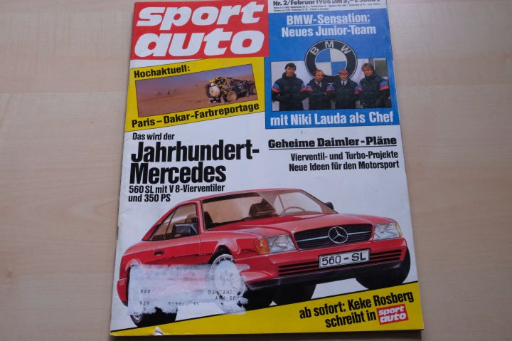 Deckblatt Sport Auto (02/1986)